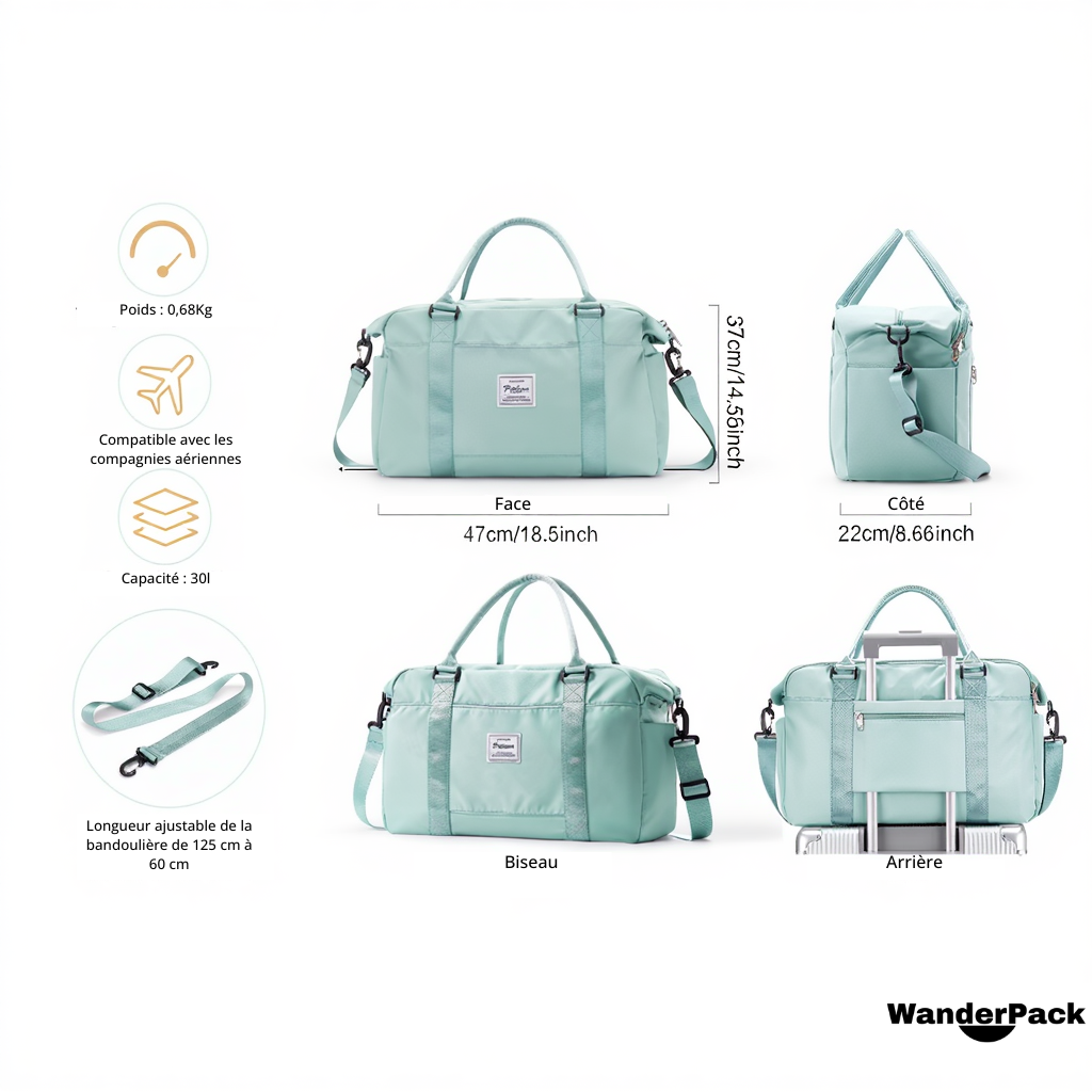 Sac de voyage en nylon 30L