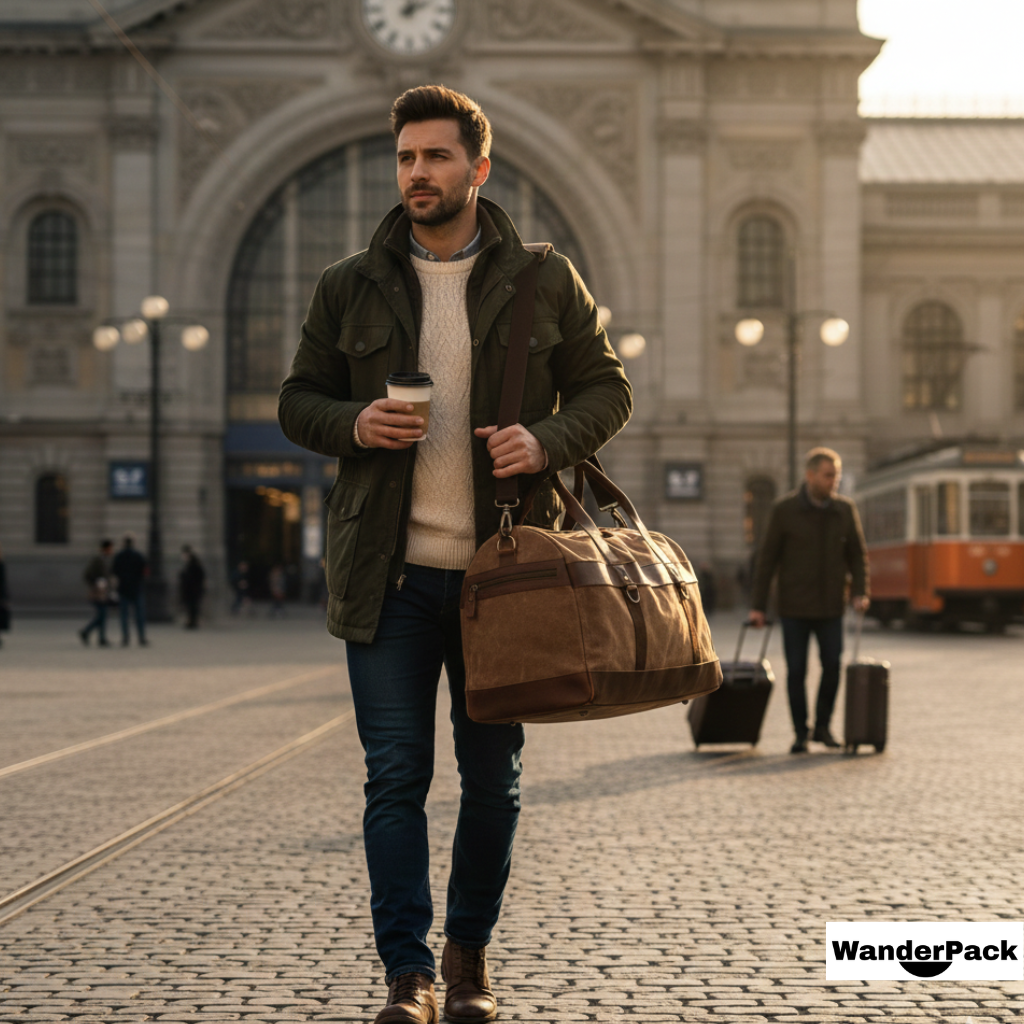 Sac de voyage 43L en toile cirée