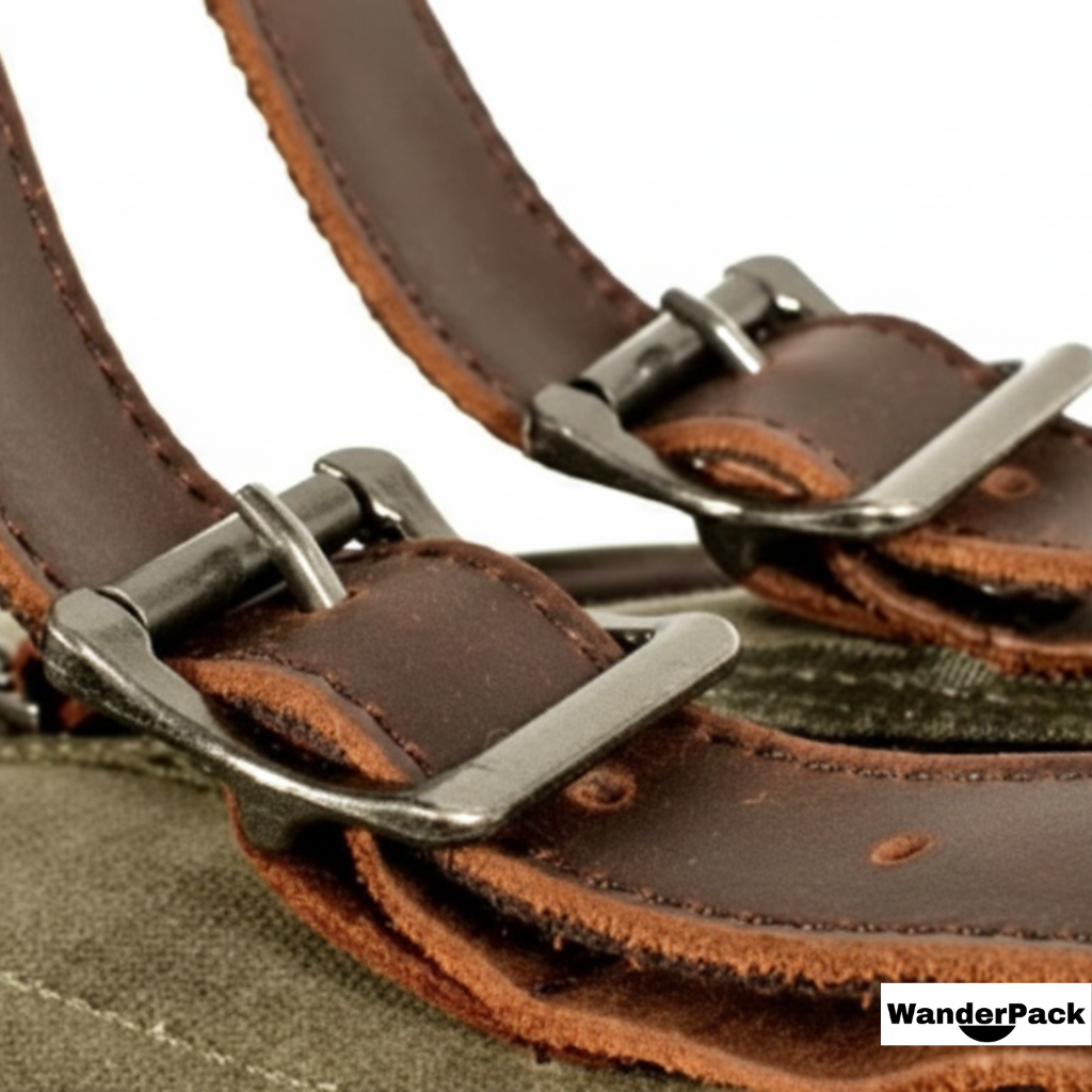 Sac de Voyage en Toile et Cuir de Vachette 31L