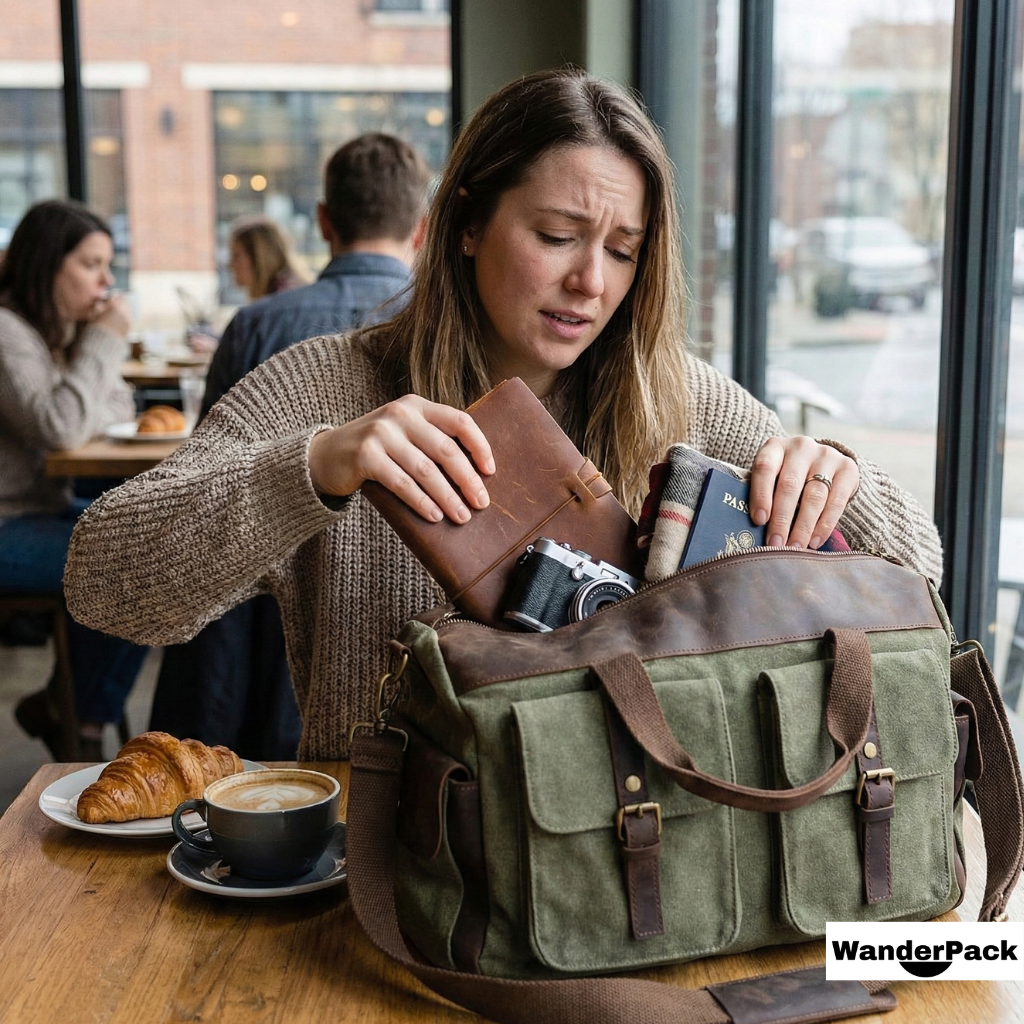 Sac de Voyage en Toile et Cuir Véritable
