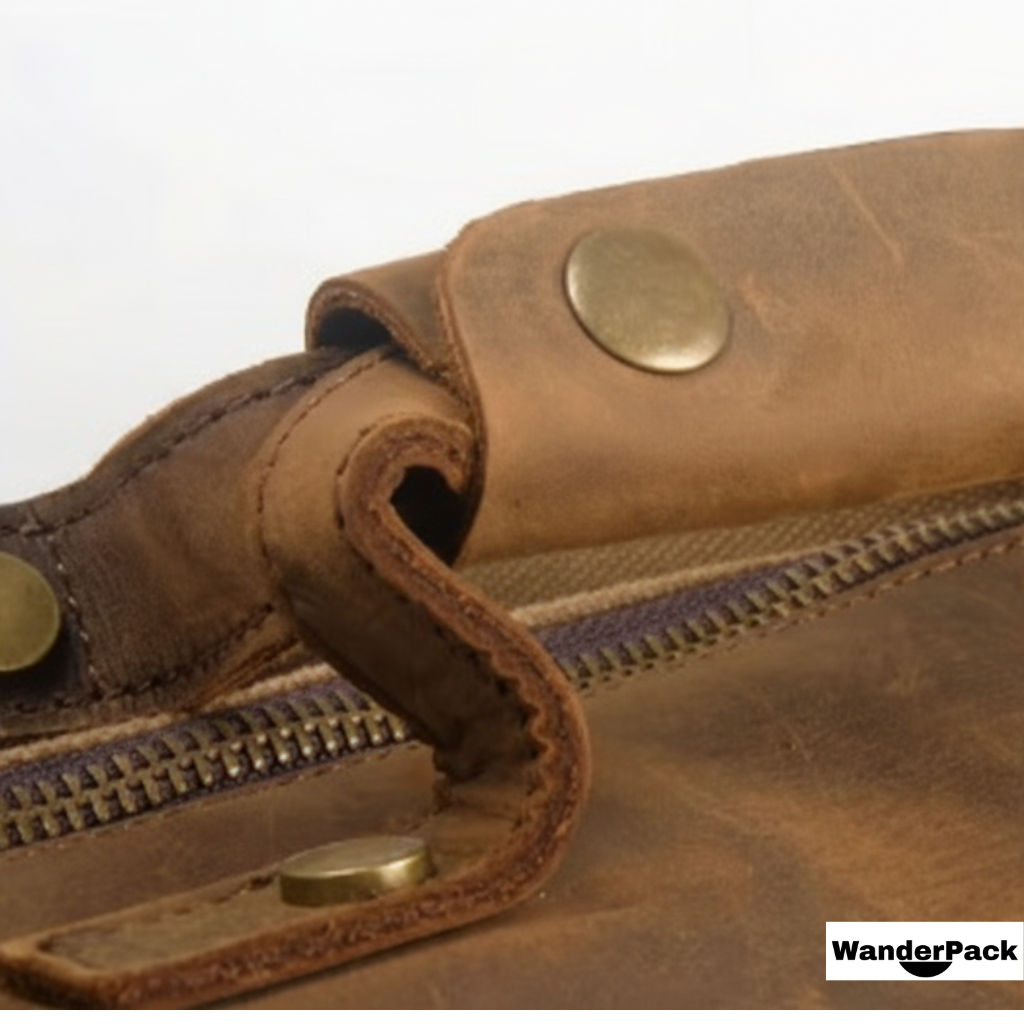 Sac de Voyage en Toile et Cuir Véritable