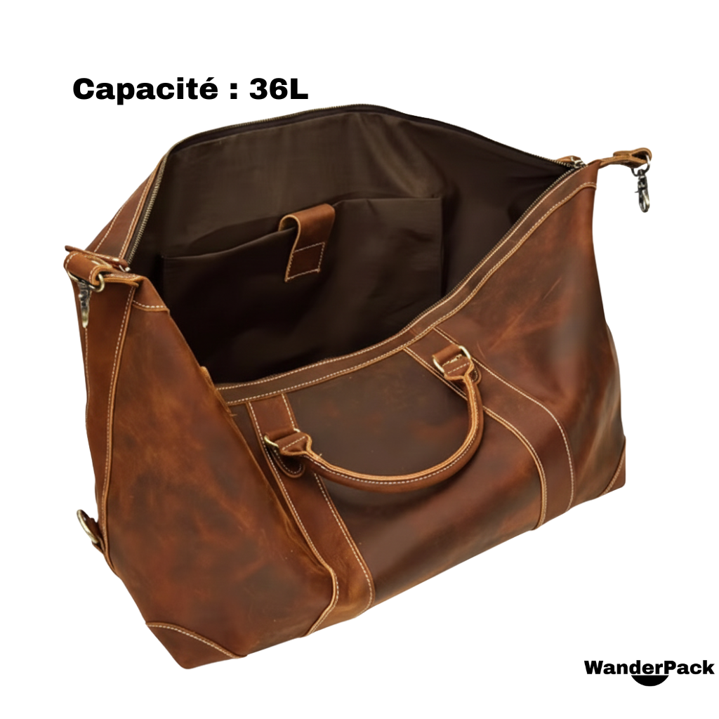 Sac de Voyage en Cuir 36L