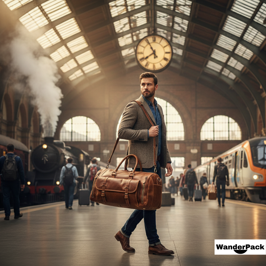 Sac de Voyage en Cuir Véritable Format L et XL