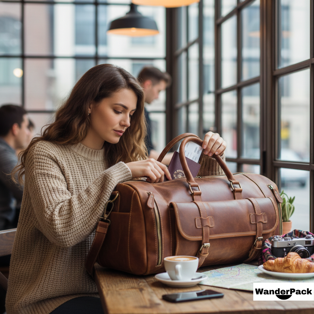 Sac de Voyage en Cuir Véritable Format L et XL