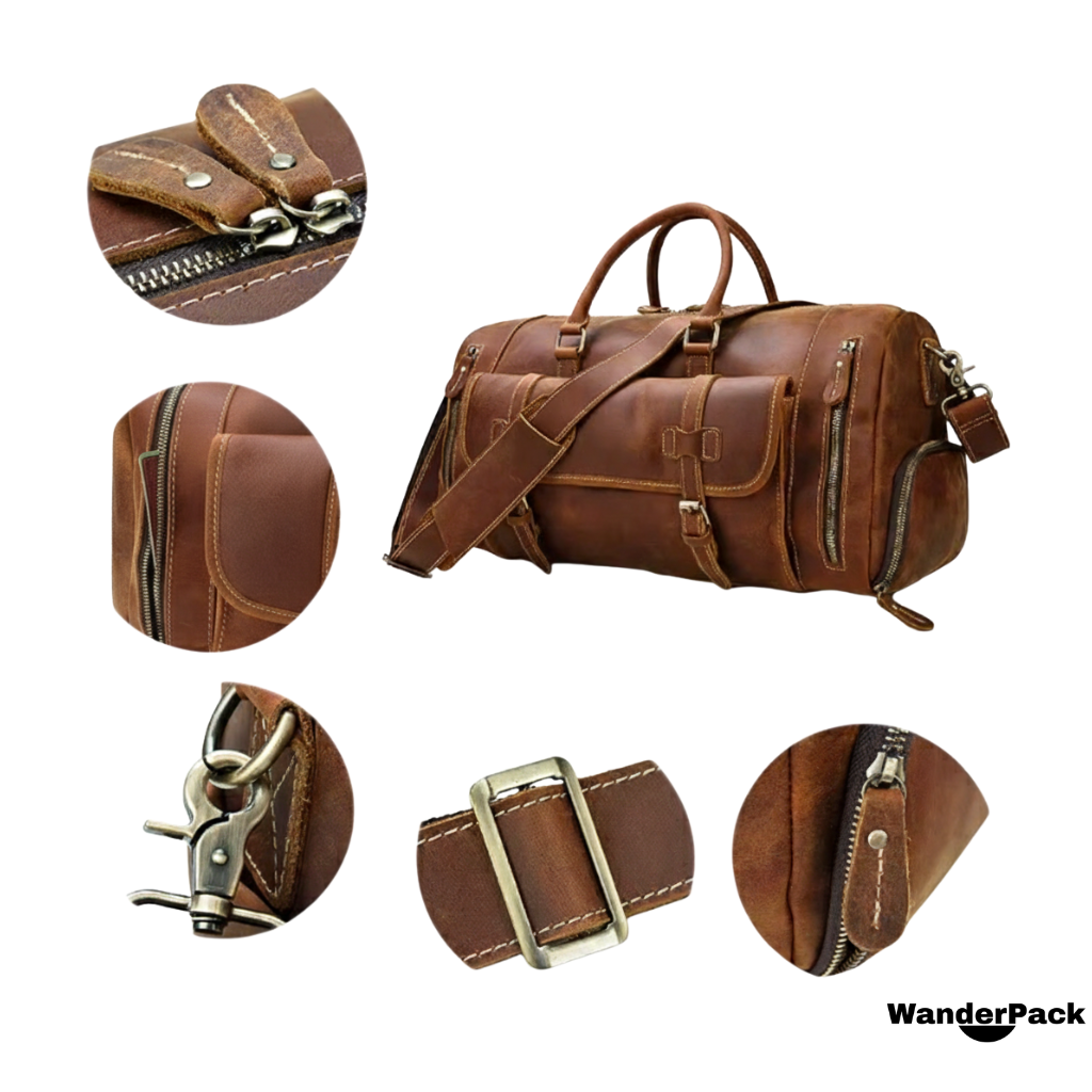 Sac de Voyage en Cuir Véritable Format L et XL