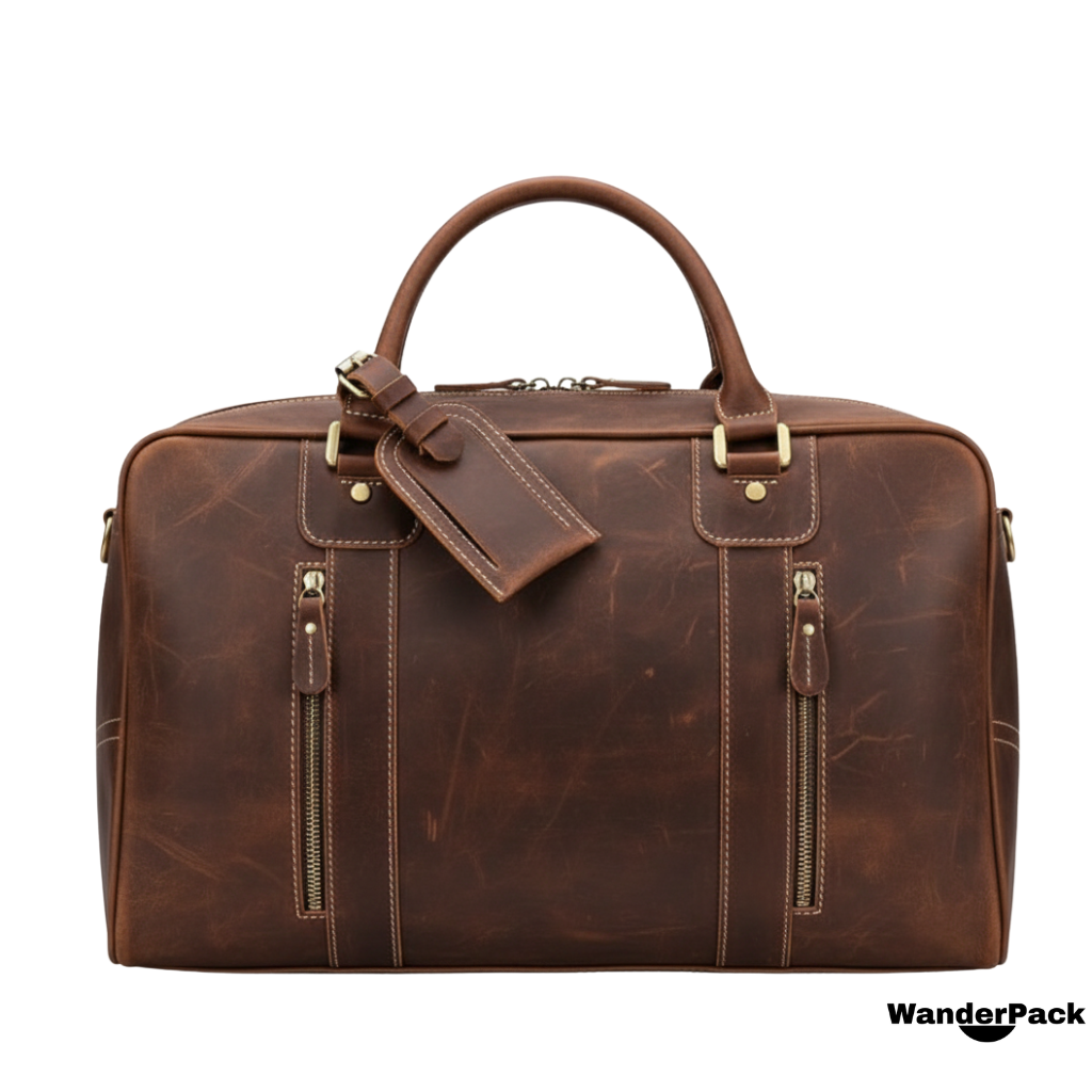Sac de Voyage en Cuir Véritable Épais 29L