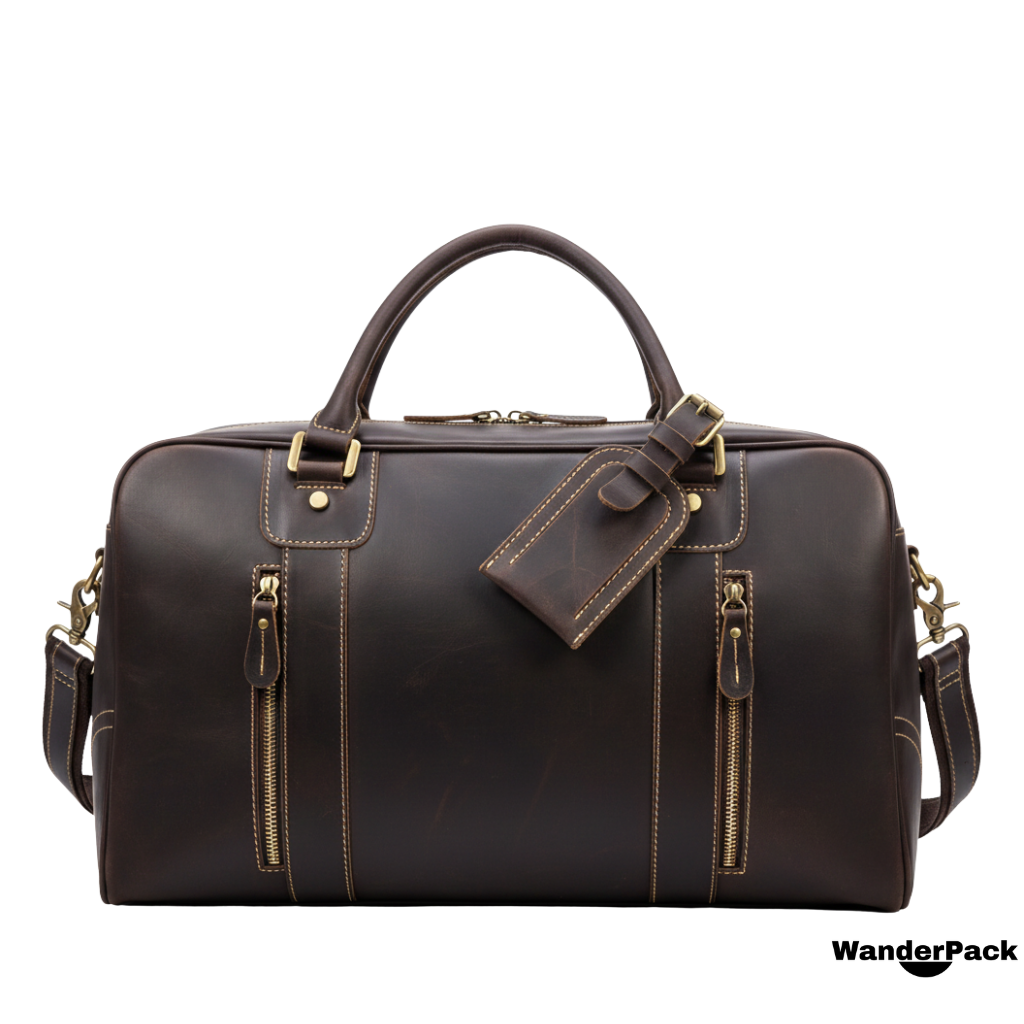 Sac de Voyage en Cuir Véritable Épais 29L
