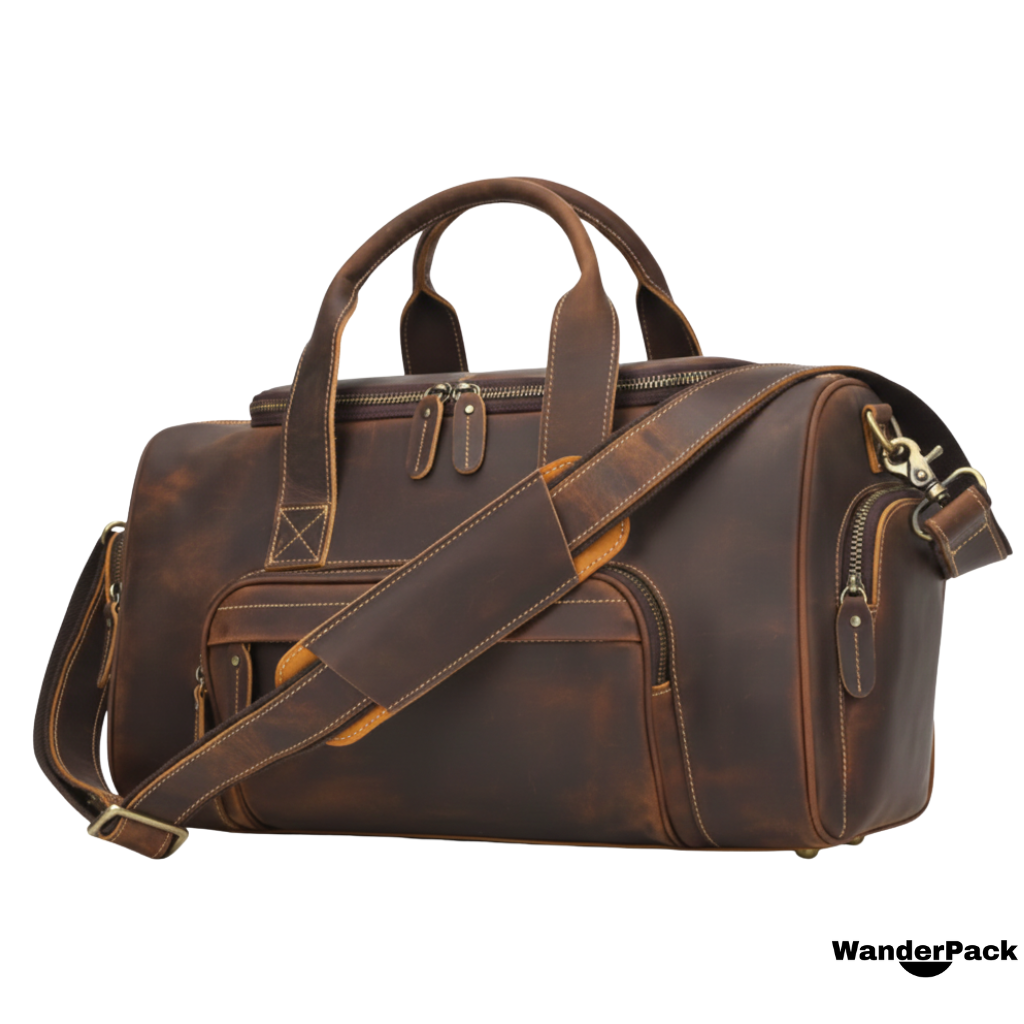 Sac de Voyage en Cuir Véritable 19L
