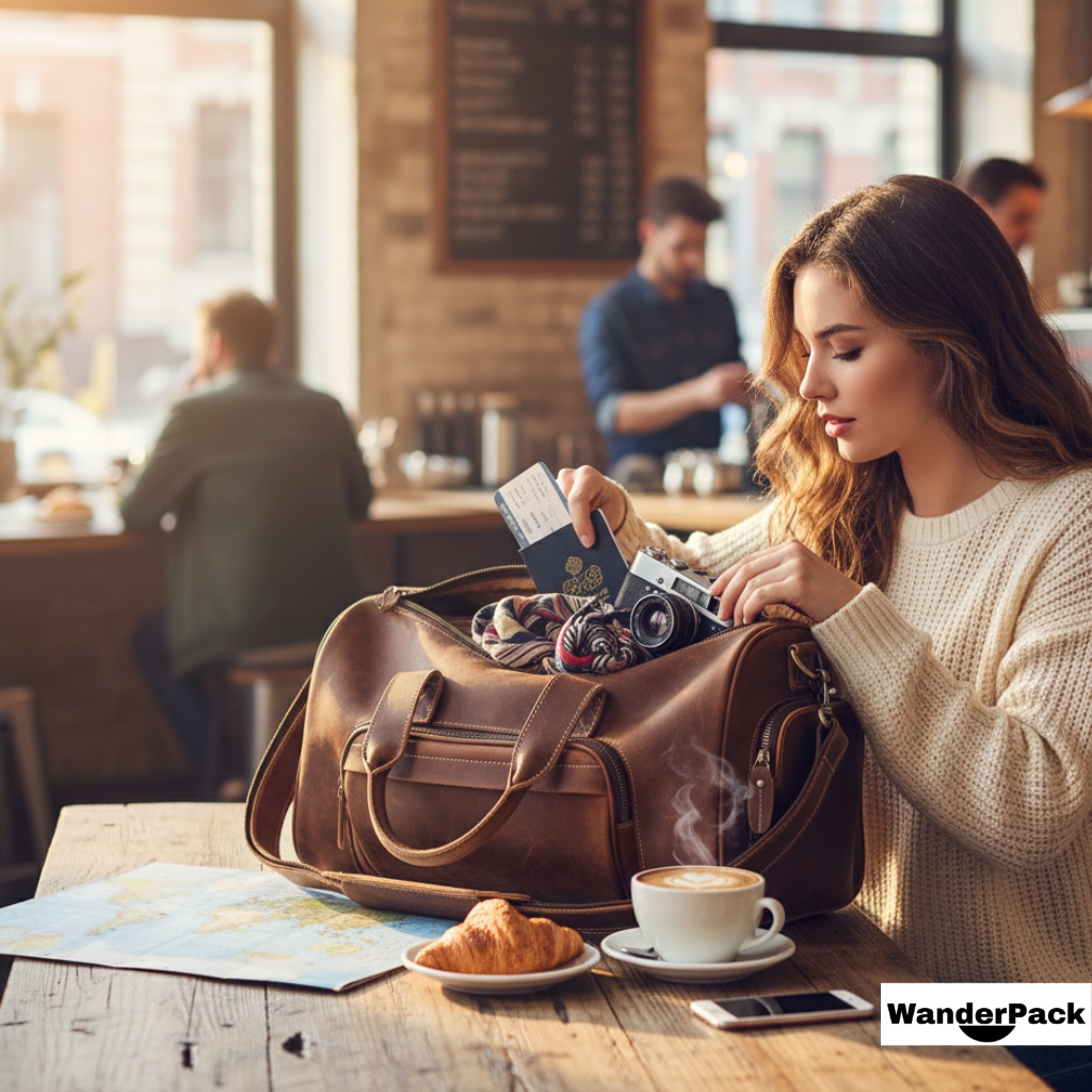 Sac de Voyage en Cuir Véritable 19L