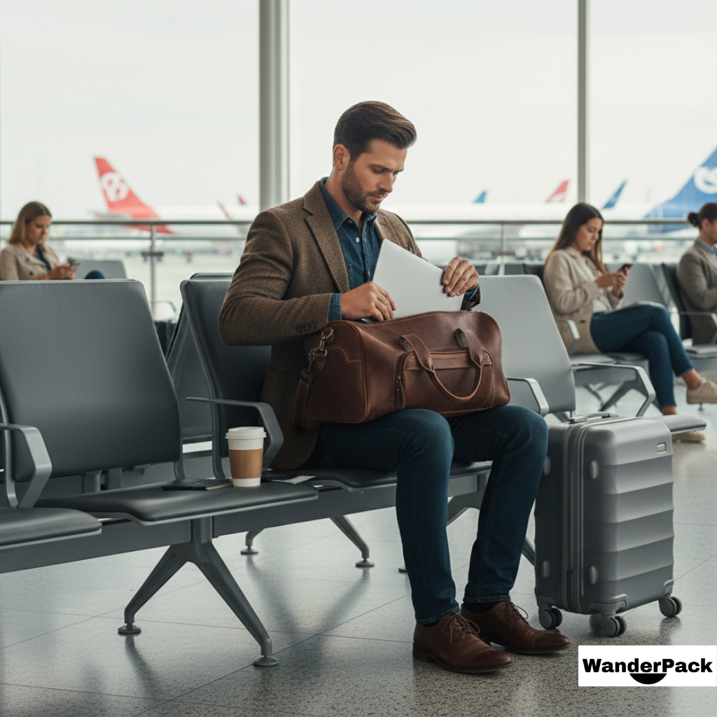 Sac de Voyage en Cuir Véritable 19L