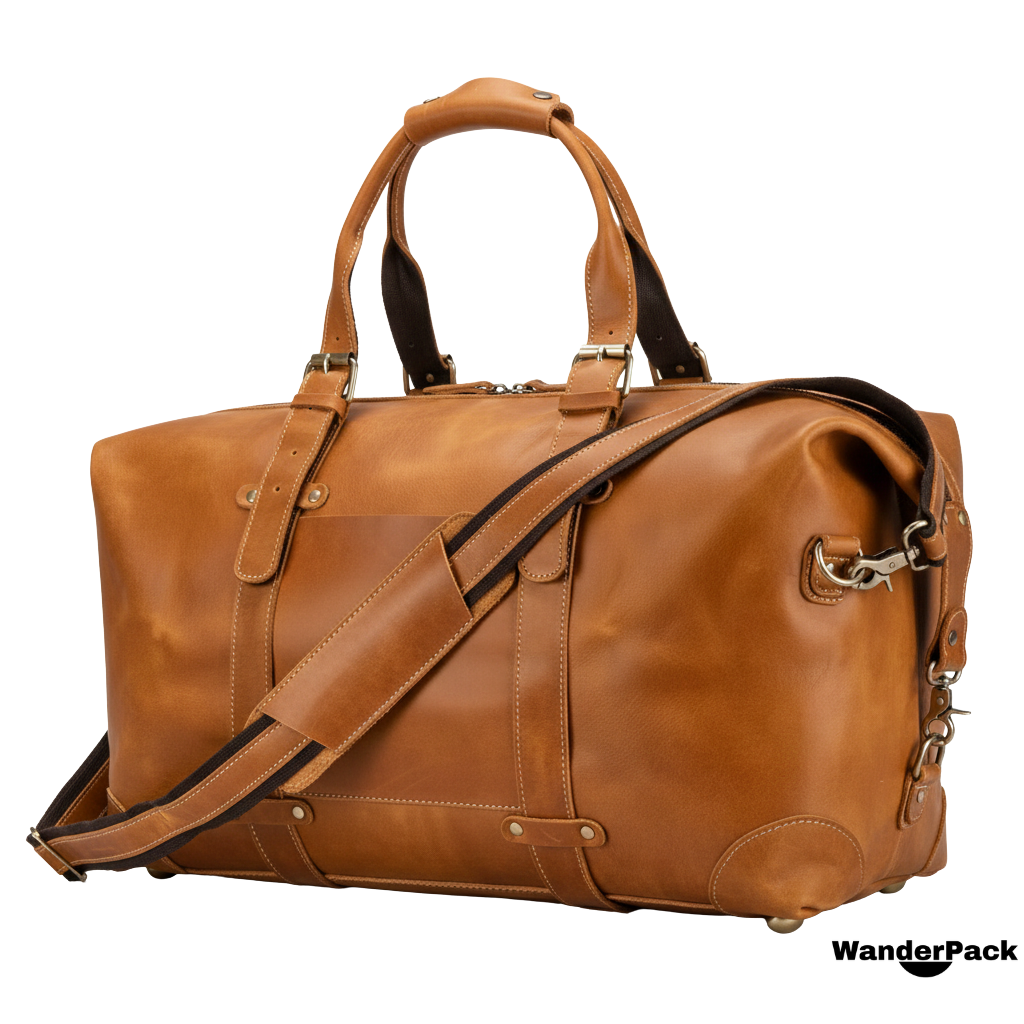 Sac de Voyage en Cuir Véritable 33L