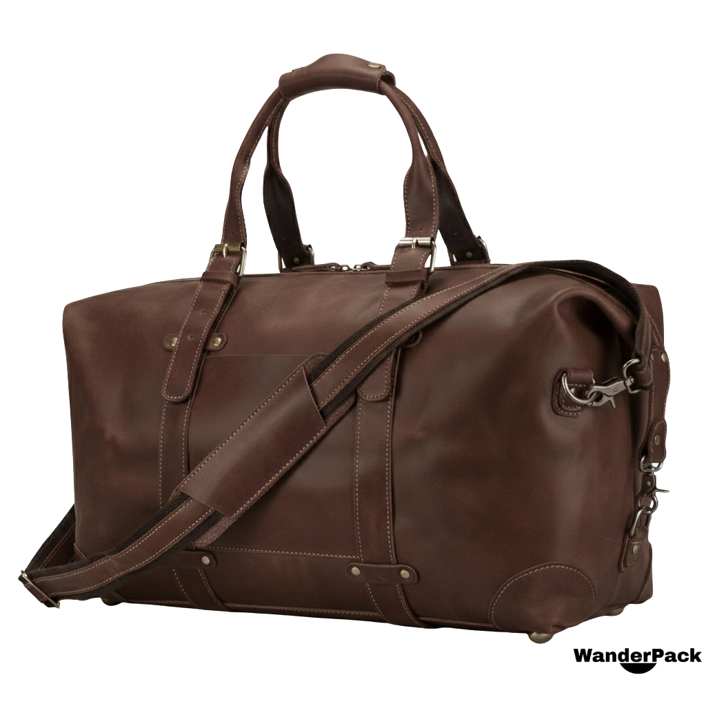 Sac de Voyage en Cuir Véritable 33L