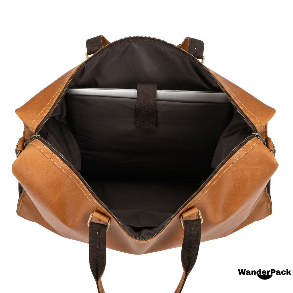 Sac de Voyage en Cuir Véritable 33L