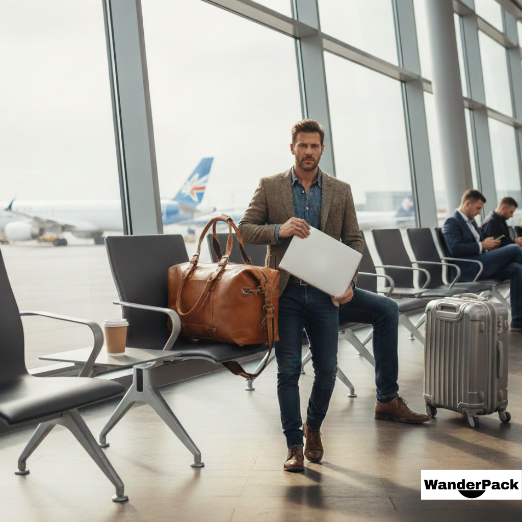 Sac de Voyage en Cuir Véritable 33L