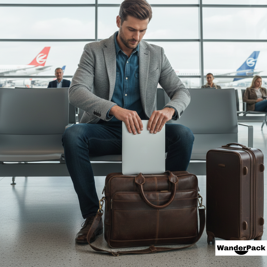 Sac Porte-Documents en Cuir de Vache 12L