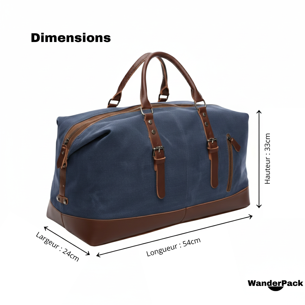 Sac de voyage 43L en toile polyester coton